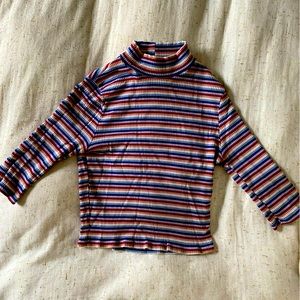 Reformation Jean Stripped Crop Top